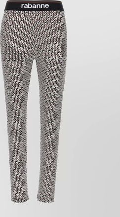 Paco Rabanne monogram print slim fit stretch leggings