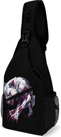 Generic Werewolf Mens Crossbody Chest Sling Bag for Travel Hiking Lightweight Shoulder Bags with Small Side