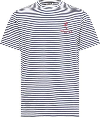 Moncler Moncler Striped Cotton & Modal Blend T-shirt, Men, Multicolor, Size: 3xl