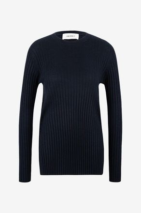 Lisa Yang Rippstrickpullover mit Rundhalsausschnitt aus Kaschmir Eloisa