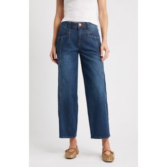 Wit & Wisdom High Waist Barely Barrel Jeans in Blue at Nordstrom Rack, Size 16