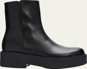 Gianvito Rossi 20mm Hiro Leather Ankle Boots