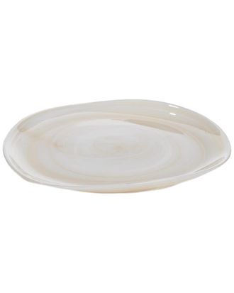Zodax Ibiza 6Pc Set 11.5In Free Flow Alabaster Glass Plate