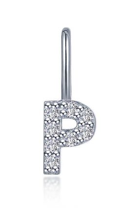 Lafonn Letter Charm Pendant in Silver P at Nordstrom