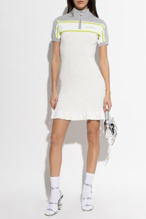 Casablanca Dress With Logo, Womens, White