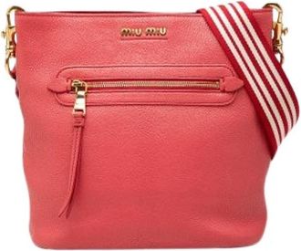 Miu Miu Pre-owned Crossbody Bag - Dames - Vintage Schoudertas - Roze - ONE Size - Leer - Vintage