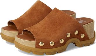 Sorel Roamn Slide Womens Dress Sandals Iced Tea/Gum 16 : 10.5 B - Medium, Leather/Synthetic