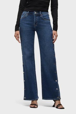 Hudson Rosie Side Seam Snaps Wide Leg in Deep Ray at Nordstrom, Size 2732