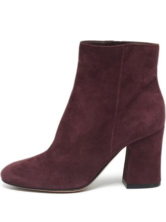 Gianvito Rossi Joelle block-heel ankle boots - Red