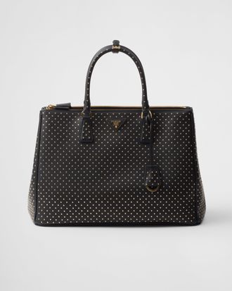 Prada Buckle extra-large studded leather bag