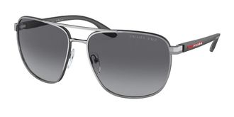 Prada PS50YS Polarized 5AV06G Mens Sunglasses Silver Size 62