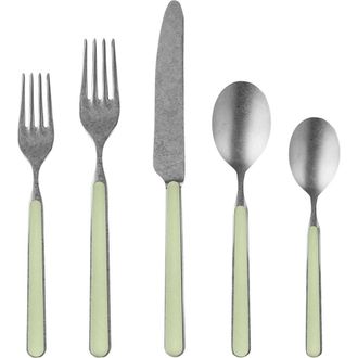 Mepra Fantasia Pewter Flatware Set - 20 Pieces in Sage at Nordstrom