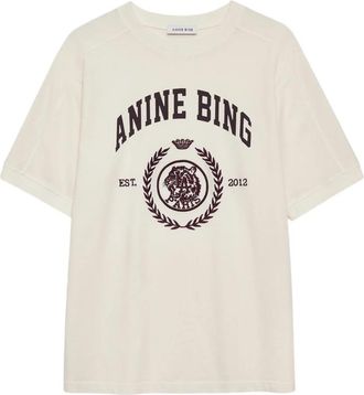Anine Bing Jaylin T-shirt Collegiate - Cream
