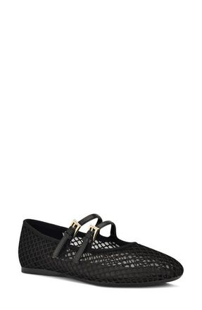 Nine West Keira Mary Jane Flat in Black at Nordstrom, Size 6.5