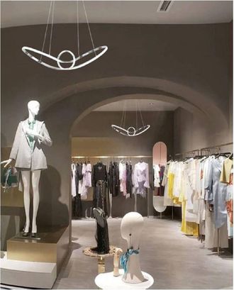 Trade Shop Trade Shop Traesio - Trade Shop - Lampadario Led Moderno Argento A Sospensione 38 Watt Luce 6500k 4000k 3000k A07