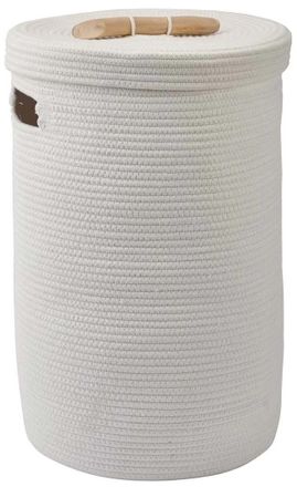 Aquanova Design Aufbewahrungs- und W&auml;schekorb Otis mit Deckel, &oslash; 37 x 55 cm - Ivory