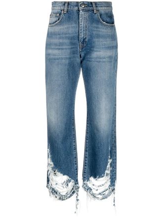 Stella McCartney Jeans met gerafeld-effect - Blauw