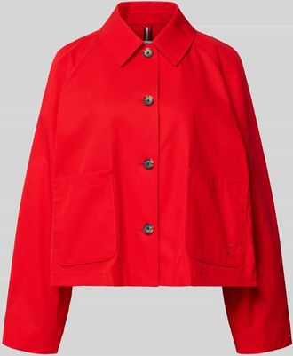 Tommy Hilfiger Relaxed Fit Trenchcoat aus reiner Baumwolle in Rot, Gr&ouml;&szlig;e XL