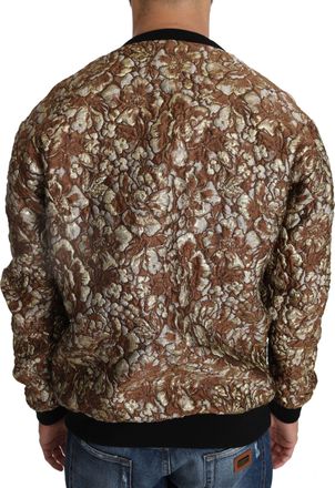 Dolce & Gabbana Multicolor MAMBO Jacquard Pineapple Pullover Mens Sweater