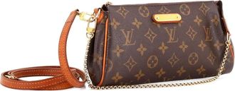 Louis Vuitton Eva Handbag Monogram Canvas clutch bag - Bruin