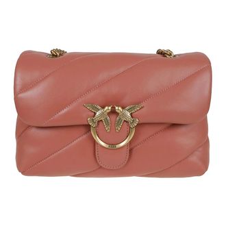 Pinko Shoulder Bags, female, Brown, Size: ONE SIZE Brown Cross Body Bag Aw25