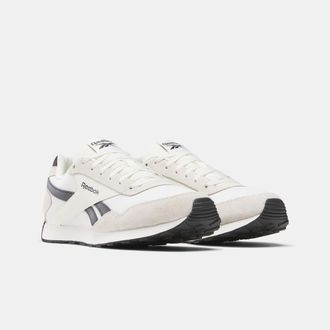 Reebok Classic Sneaker REEBOK CLASSIC REEBOK GLIDE LOW, Damen, Gr. 37,5, schwarz (chalk, vintage chalk, washed schwarz), Leder, Synthetik, Textil, Schuhe Sneaker