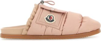 Moncler Pink Fabric Mon Pocket Slippers
