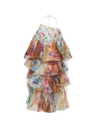 Zimmermann Womens Maxi Dress Luna Georgette Multicolour Polyester