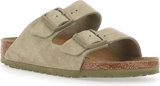 Birkenstock Unisex Sandals Arizona Beige Suede Leather