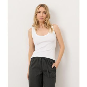 Pact Perfect Rib Scoop Neck Tank Made With Organic Cotton in White at Nordstrom, Size Xx-Large