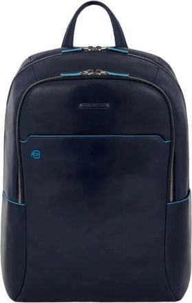 Piquadro Stijlvolle Rugzak B2 - unisex - Rugzakken - Blauw - ONE Size - Leer - Tassen