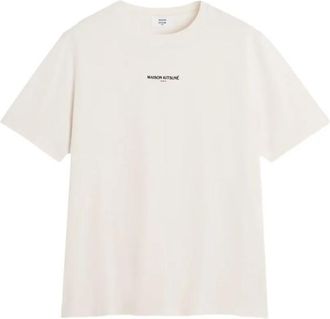 Maison Kitsun&eacute; Beige Logo T-Shirt
