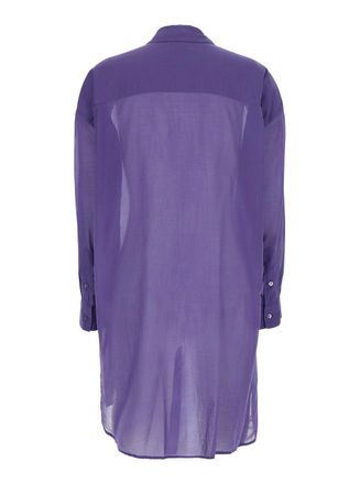 Merci Lightweight Viscose Shirt - Purple