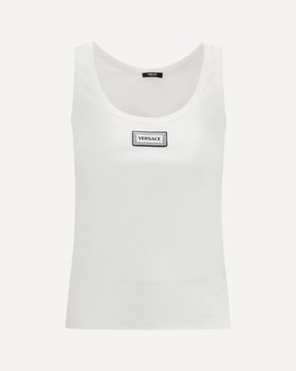 Versace Tank Top in cotton rib stretch Female 42
