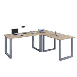 ebuy24 Vcm Vcm Escritorio De Madera Escritorio De Esquina Liso 160x130 L Forma Izquierda O Derecha Placa De Mesa De Trabajo 50 Cm De Profundidad Mesa De Orde