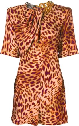 Stella McCartney Multicolor Leopard-print Mini Dress