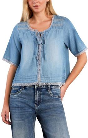 BILLY T Endless Summer Cotton Blend Top in Washed Blue at Nordstrom, Size X-Large