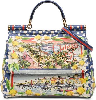 Dolce & Gabbana 2010-2025 Medium Printed Leather Cannes Miss Sicily satchel - Multicolour