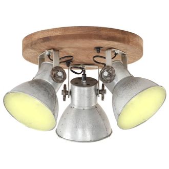 vidaXL Lampada A Sospensione Industriale 25 W Argento 42x27cm E27 Vidaxl