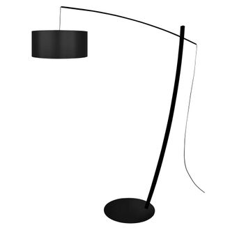 Tosel Lamp&aacute;ra de pie metal Alt.170cm negro ;Pantalla: negro
