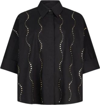 Liu Jo Organza Pocket-Detail Shirt - Dames - Overhemden - Zwart - M - Organza - Overhemden