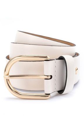 Kate Spade New York feather edge belt in Cream at Nordstrom, Size Large
