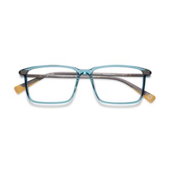 Etnia Barcelona Antelope Canyon Rectangular Translucent Blue Eyeglasses with Amber Accents