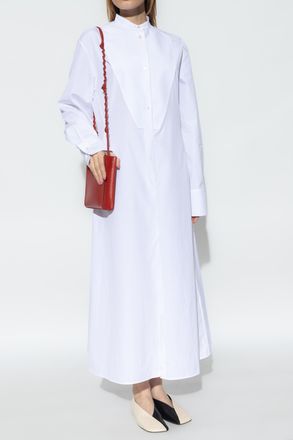 Jil Sander Cotton Dress, Womens, White