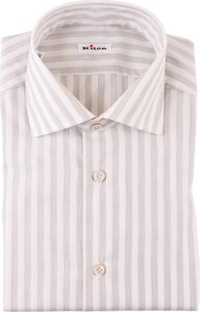 Kiton Camicia - Heren - Zakelijke Overhemden - Wit - L - Overhemden