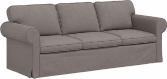 vidaXL Sof&aacute; Taup&eacute; 215 X 82 X 80 Cm Tela Vidaxl
