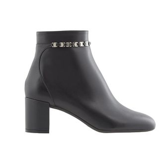 Ferragamo Salvatore Ferragamo Ladies Black Vara Chain Ankle Boots, Size 7 C