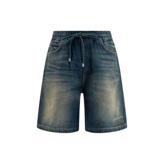 Amiri Blue Cotton Bermuda Mens Shorts