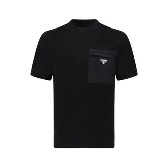 Prada Heren, Tops, Zwart, Maat: S Katoen