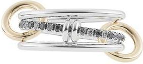 Spinelli Kilcollin Acacia Linked Ombr&eacute; Diamond Ring in Silver at Nordstrom, Size 7.5